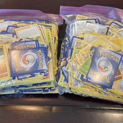 Huge Lot Of Pokemon Cards, 2 Mini Books, Coins, Toys, Pins