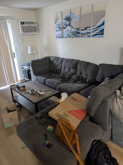 Large sectional L shaped couch