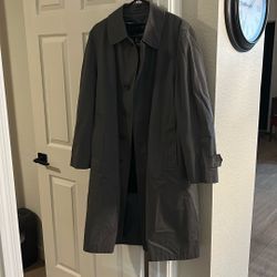 Men’s London Fog Insulated Long Trench Coat 42R
