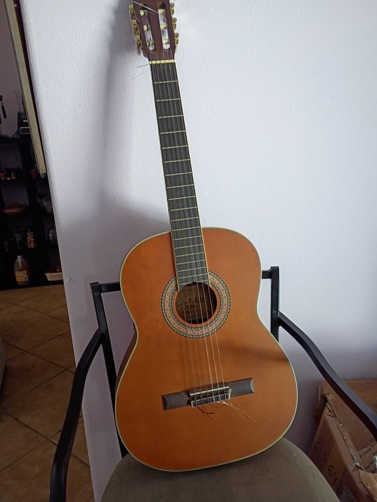 Buvswood Acoustic Guitar Need One String.Sounds Good