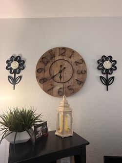 27 Inch Unique Farmhouse Wooden Clock