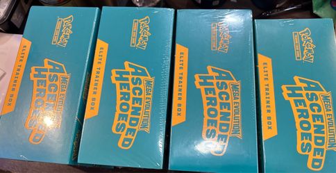Pokemon TCG Ascended Hero ETB lot of 4 sealed