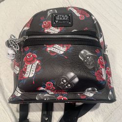 Loungefly Disney Star Wars Darth Vader Rose Tattoo Exclusive Mini Backpack