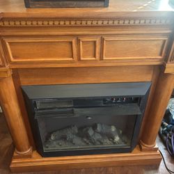 Large, Electric Fireplace With Heater