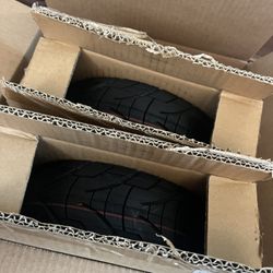 2 Scooter Tires 10” 80/65-6 Tubeless 