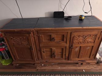 Solid Wood Entertainment Console / TV Stand – 64” x 21.5” x 32”