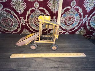 Vintage 1950s Doepke 14" Jaeger Concrete Mixer Pressed Steel Construction Toy