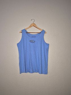 NWOT Life Is Good Women's Desert Vista Blue Sleeveless Top Size: X-Large