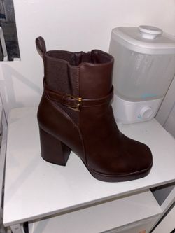 Brown booties