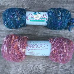 Lot of 2 Berroco Canterbury English Wool Mohair Acrylic Blend Tweed Yarn