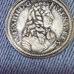 CB4SX500 CLIPPED PLANCHET 1676 COLONIAL NICE COIN