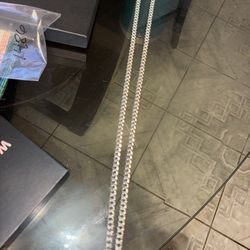 26in Figaro Chain 925 Sterling Silver 4mm