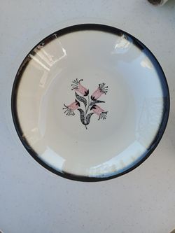 Stetson STT73 Pink Tulip w/ Black Trim Dinnerware Set