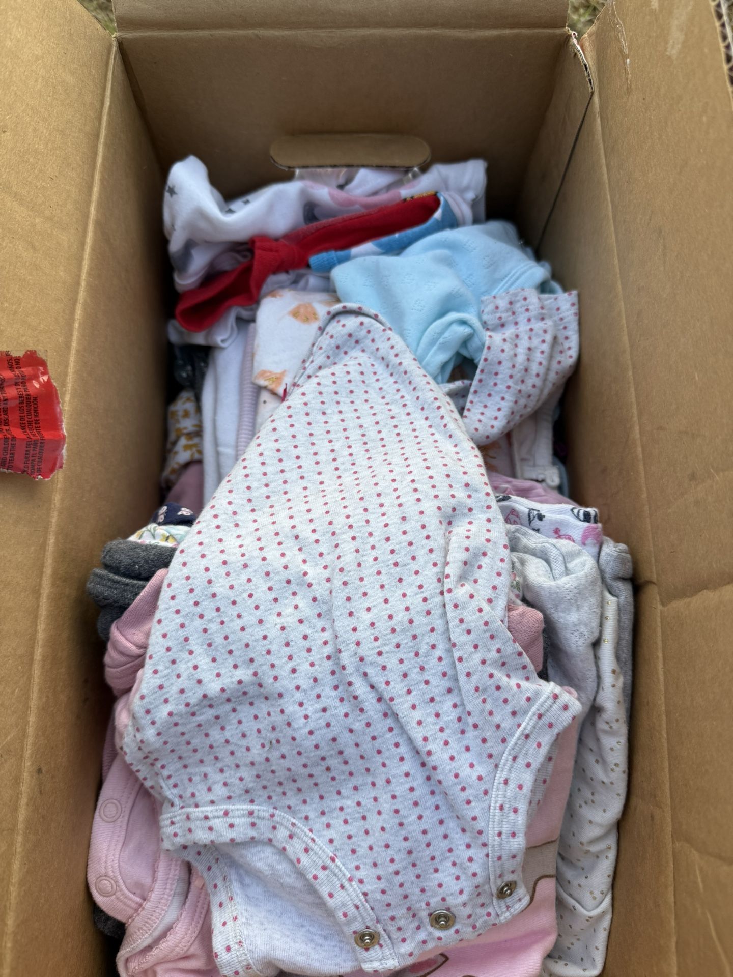 Diaper Box Full Of Baby Clothes
