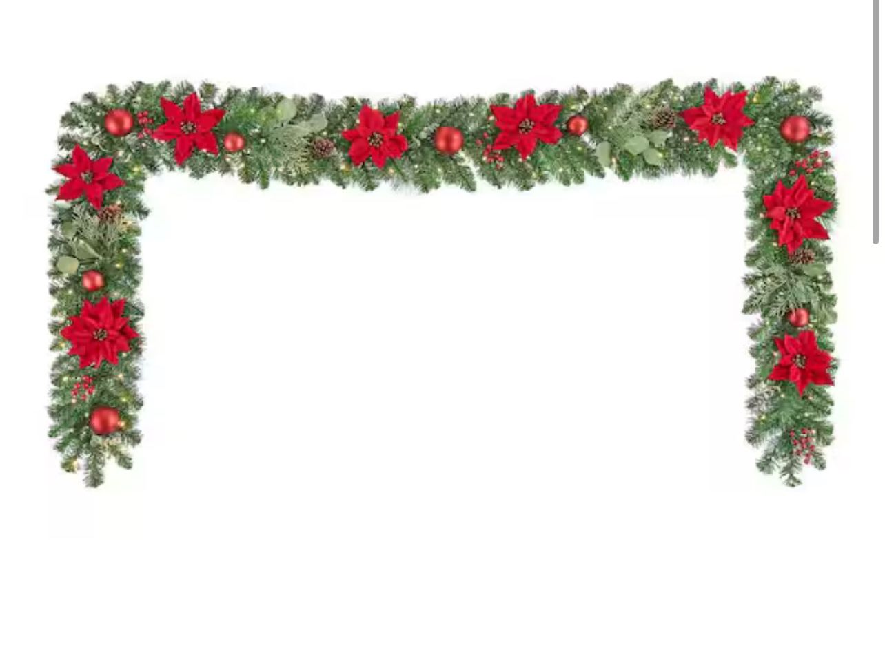 12 ft. Pre-Lit LED Berry Bliss Artificial Christmas Garland
