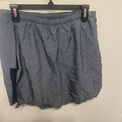 Nike Mens Blue Athletic Shorts With Liner, Size Xl