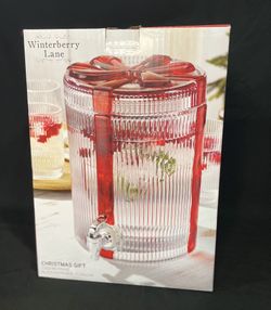 Winterberry Lane Christmas Gift Glass Dispenser