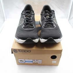 Topo Athletic Aura Womens Sz 8.5 Max Cushion Stability Running Shoes Black White
