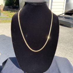 Gold Chain Miami Cuban Necklace 24in 4mm 925 Italy 