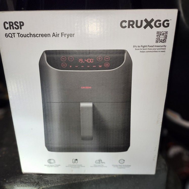 Air Fryer 6 qt Cruxxgg Touchscreen