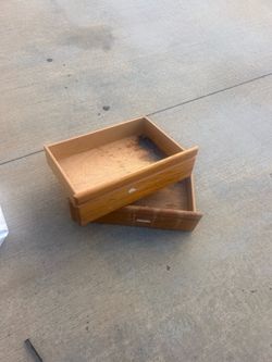 Repurpose wood drawers one has wax. Use for landscaping etc