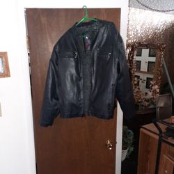 Leather Jacket  Size LARGE 