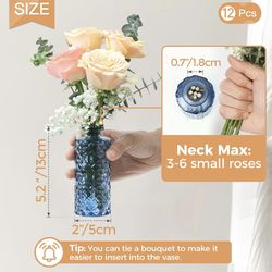 New Set of 10 Diamond Bud Vases