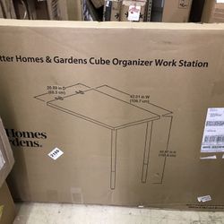 Better Homes & Gardens Adjustable Height Desk Add-On (Cube Organizer Sold Separately), Black