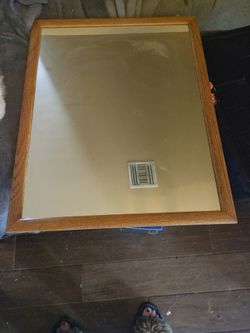 OAK FRAMED MIRROR