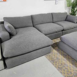 3 Piece Cloud Sectional With Chaise/ Fast Delivery 