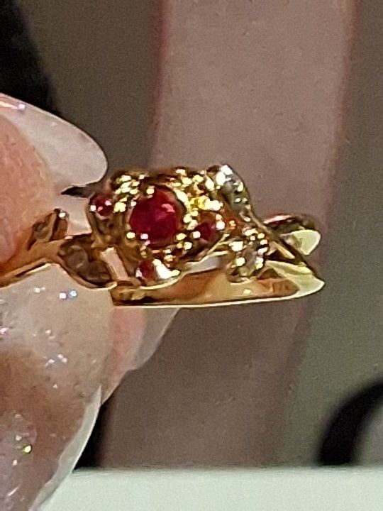 Pandora Disney Authentic Beauty & The Beast Rose Gold Rose Ring Size 7