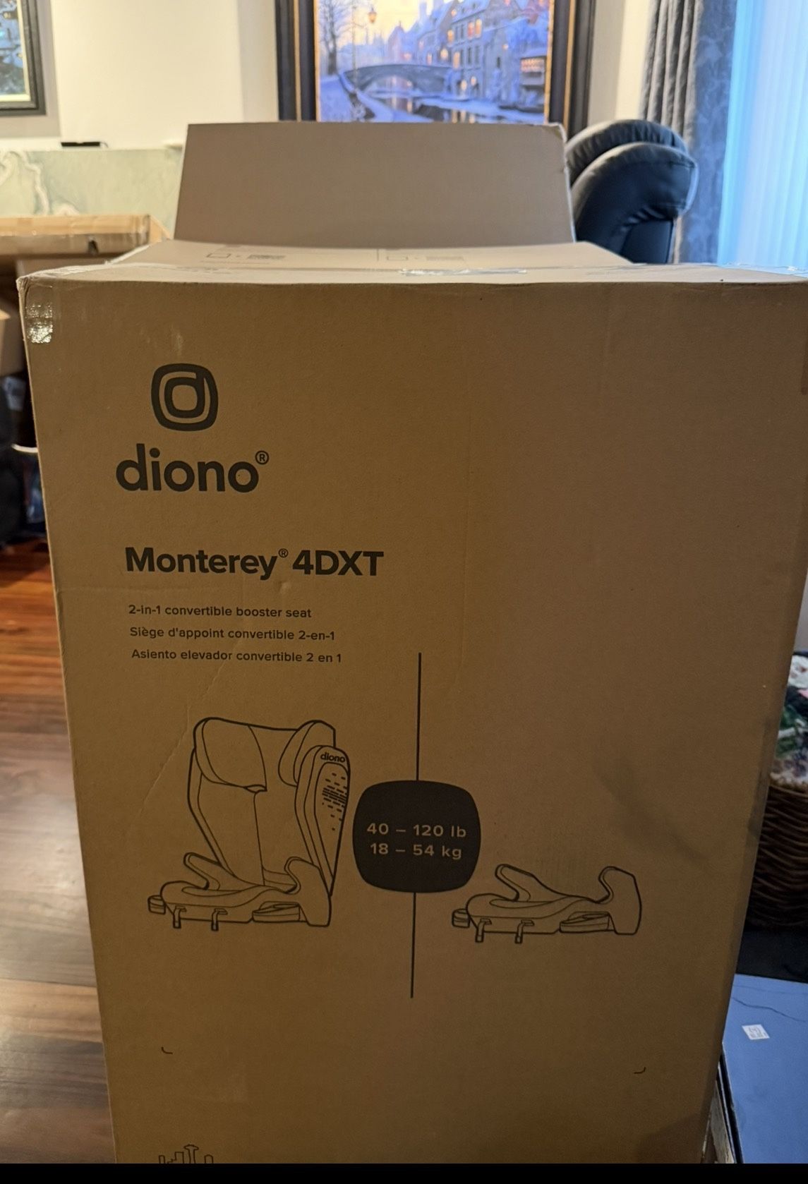 New in Box Diono Monterey 4DXT Booster Seat – Red – Brand New in Box