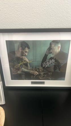 Messi/Ronaldo autographed photo w/COA
