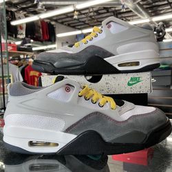 Air Jordan 4 RM Premium White Black Smoke Grey Fire Red