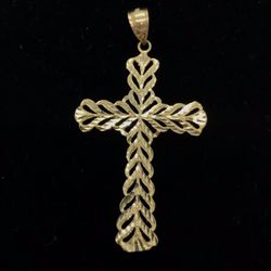 Gold 10k Cross Pendant New 