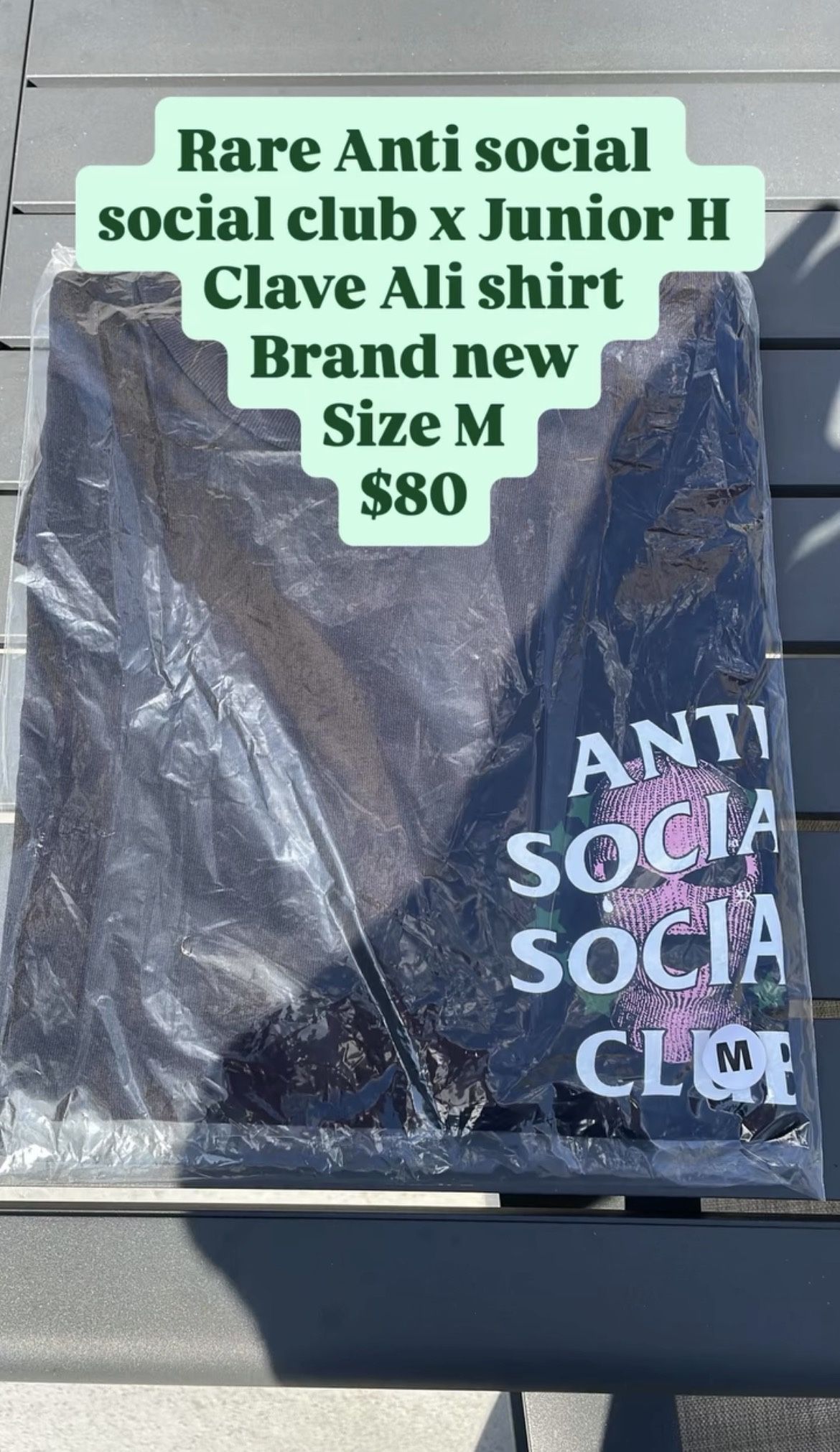 Anti Social Social Club X Junior H Clave Ali Tee Size M