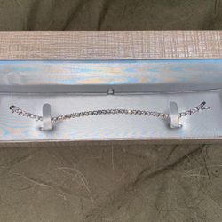 White Sapphire Tennis Bracelet, Never Worn