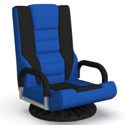 Ergonomic Padded Video Gaming Chair With Back Support, 360 Degree Swivel, 6-Position Adjustable Backrest