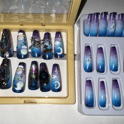 Galaxy Handmade Press On Nails 