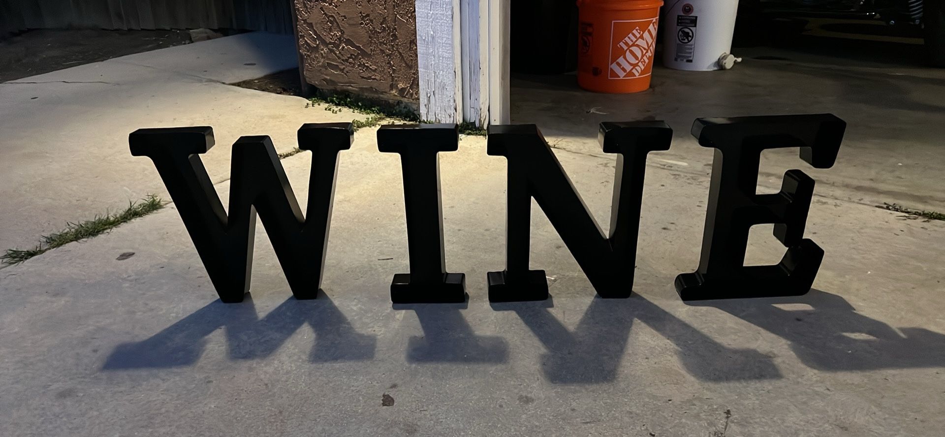 Metal Wine Letters