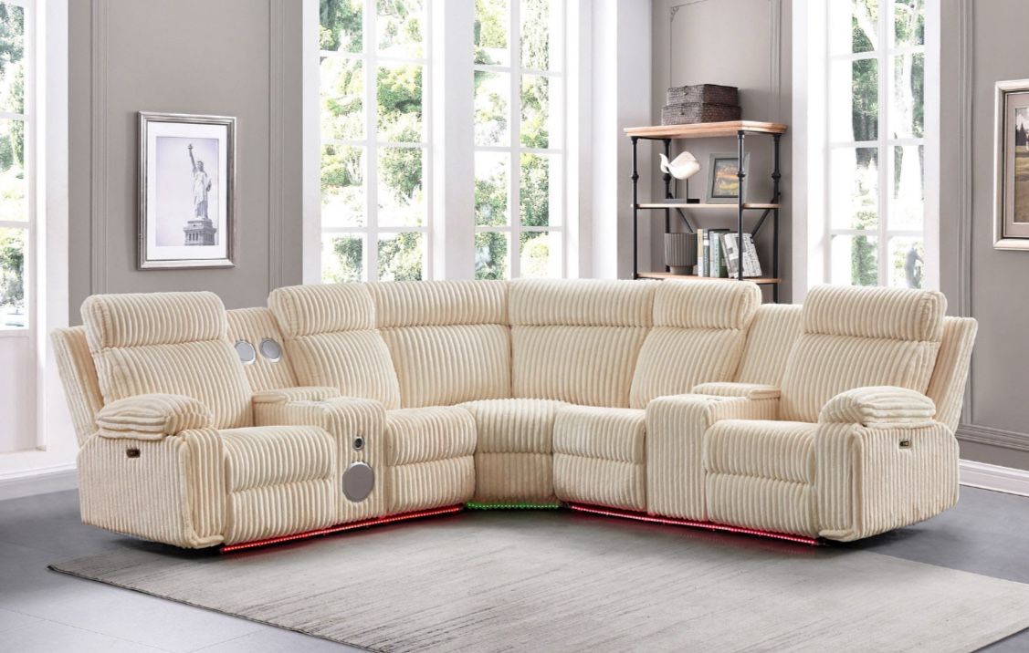 Fresno Sectional With Led & Bluetooth