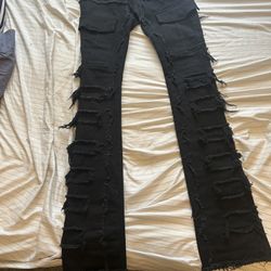 Blouse Black Stack Jeans 