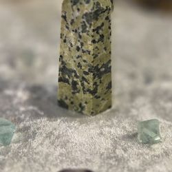 Serpentine Pyrite Crystal Tower