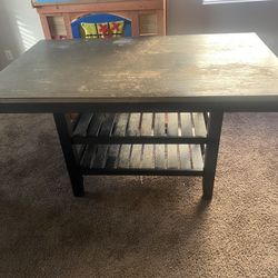 Modern Style 40 In. Brown Wooden 4 Legged Counter Height Dining Table .