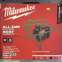 Milwaukee M12 Green Laser Kit Brand New