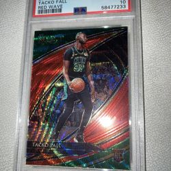 2019 PANINI SELECT #217 TACKO FALL RED WAVE ITEM GRADE GEM MT 10
