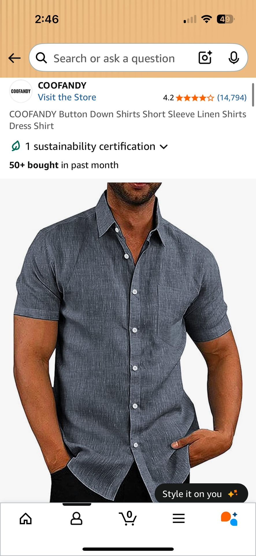 Size Medium Guys Button Up Shirt