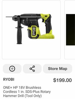 ONE+ HP 18V Brushless Cordless 1 in. SDS-Plus Rotary Hammer Drill (Tool Only)