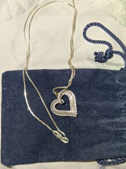 Stamped 925 Silver Heart Necklace