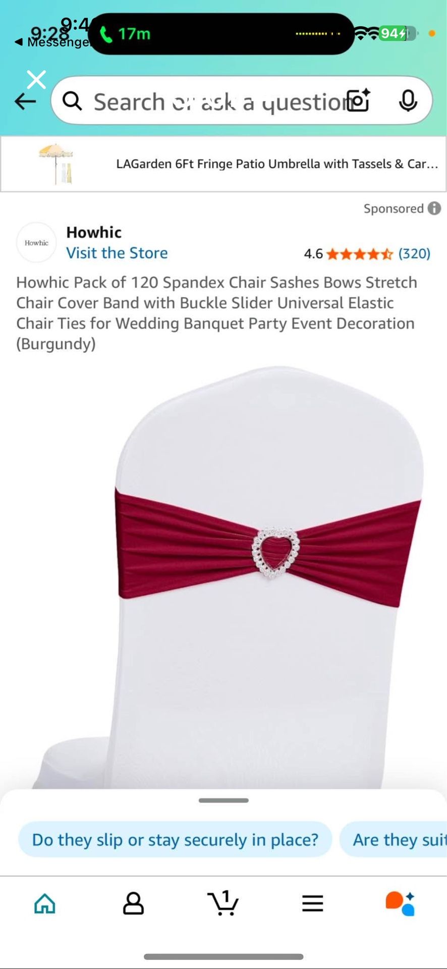 120 Chair Sashes 
